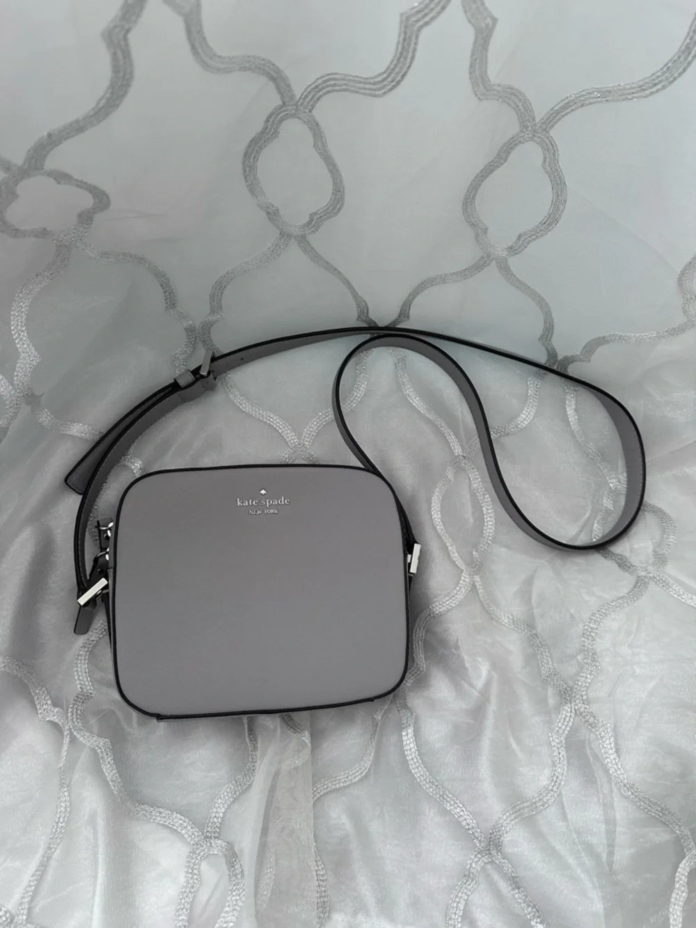 Kate Spade gray crossbody purse
